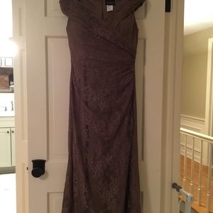 Beaded tea length gown